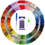 Newaner Stickgarn-Set, zum selber sticken - Baumwollgarn für Stickbilder, Armbänder, zum Basteln(150 Farben)