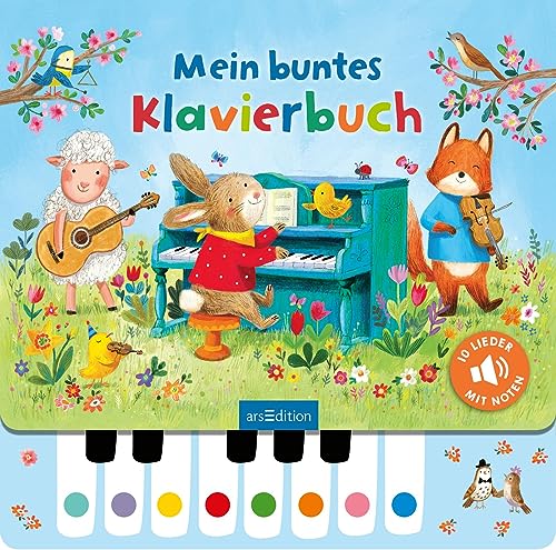 Mein buntes Klavierbuch: Lieblingslieder zum Selberspielen, interaktives Sound-Buch für Kinder ab 3 Jahren