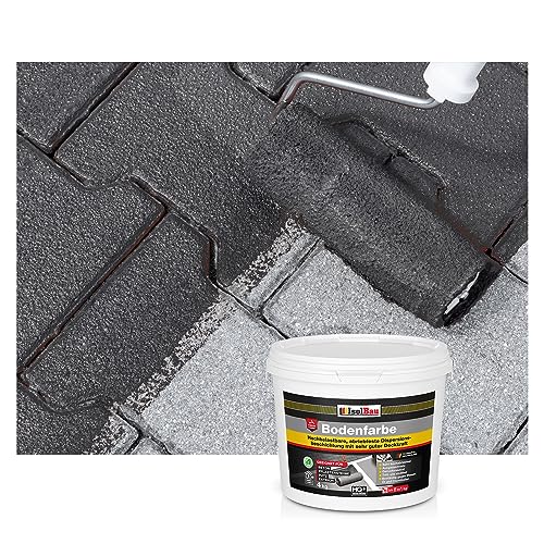 Isolbau Bodenfarbe - 4 kg - Boden- und Betonfarbe für Keller. Garage. Werkstatt - Wasserfeste Bodenbeschichtung für innen & außen - Anthrazit (RAL)
