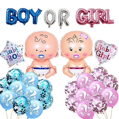 Luftballons Mädchen Oder Jungen, Gender Reveal Party Dekoration, Geschlecht offenbaren Partyausrüstung Luftballons, baby Shower Gender Reveal Party Dekoration, Baby Dusche Dekoration