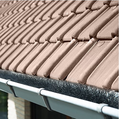 FVLFIL 10 Meter Dachrinnenbürste 100 cm - Ø10 cm, Dachrinnenbürsten, Laubschutz, Marderschutz, Rinnenraupe, Dachrinnenschutz, Schutz vor Marder und Anderen Ungeziefer