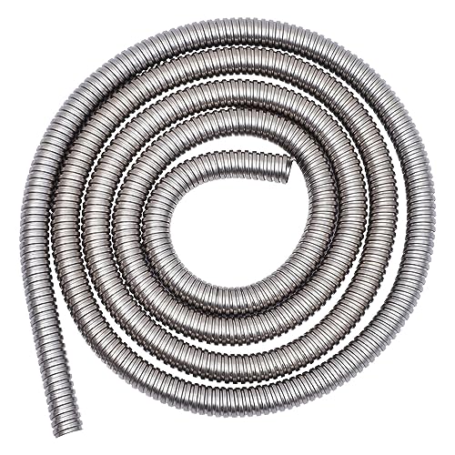 Hemobllo Kabelschutz - 3 Meter Kabelschutz Kabelbaumschlauch Flexibler Kabelkanal Kabelschutzschlauch Edelstahl Kabelhülse Kabelmanagement Drahtschutzschlauch, Ø 20mm Innen