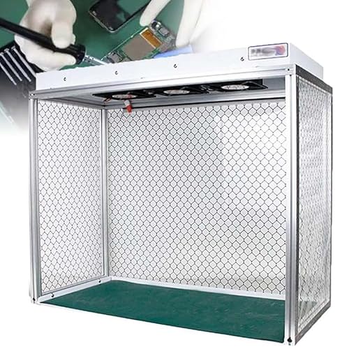 Air Flow Clean Bench Staubfreier Raum Werkstatt, 26,4 x 12,2 x 23,2 Zoll Arbeitsbereich, mit drei Lüftern, HEPA-Filter für ISO 5 Sauberkeit, staubfreies Arbeiten