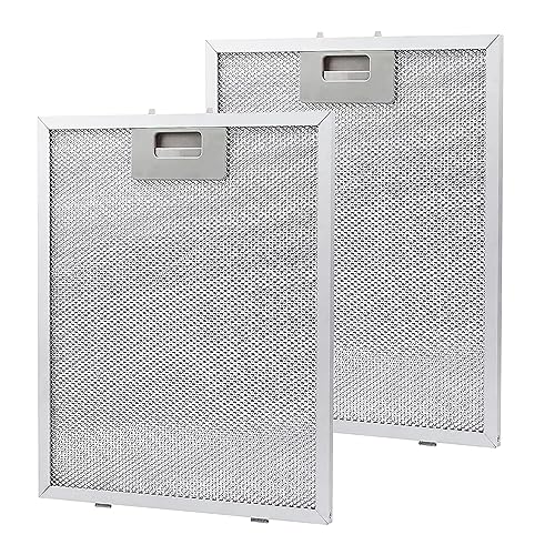 Btstil 2 Stück Metallfettfilter für Dunstabzugshauben, 260 x 230 mm Dunstabzugshaube Filter, Universal Fettfilter mit Metallgitter für Küchenabzugshauben (320x260x9mm)