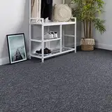 Steffensmeier Teppichboden Meddon Meterware | Auslegware für Kinderzimmer Wohnzimmer Schlafzimmer | Anthrazit, Größe: 200x500 cm
