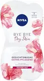 NIVEA Bye Bye Dry Skin Gesichtsmaske, intensive Gesichtspflege Maske für trockene Haut, Hautpflege Maske mit Honigextrakt und natürlichem Mandelöl (2 x 7,5 ml)