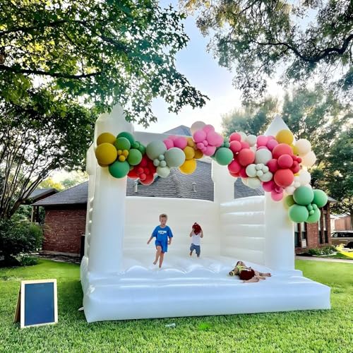 Aufblasbares Hüpfhaus für Kinder und Erwachsene, großer Sprungbereich für Hochzeit, Geburtstagsfeiern und Fotografie-Geschäft, inklusive D-Ringen zur Dekoration