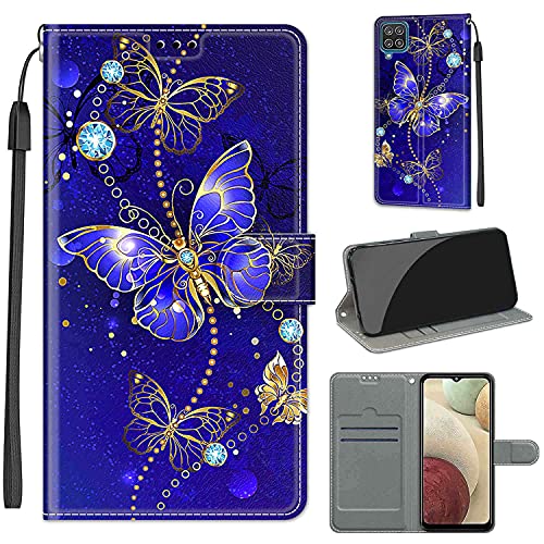 TOMYOU Handyhülle für Samsung Galaxy A12 /M12 Hülle, Samsung Galaxy A12 Premium PU Leder Tasche Flipcase, Samsung Galaxy A12 Magnetische Schutzhülle Etui kompatibel mit Samsung Galaxy A12 /M12