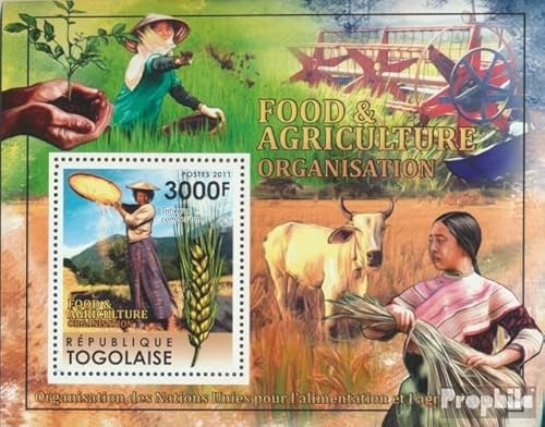 Prophila Collection Togo Block 628 (kompl. Ausgabe) postfrisch ** MNH 2011 Landwirtschaftsorganisation (Briefmarken für Sammler) Wein/Landwirtschaft