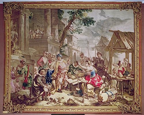 OuDeZjzhu Leinwand Poster Wandbilder Leinwand Kunst Poster Druck Leinwand Malerei Sancho Panza und der Nussverkäufer von Charles Natoire GemäLde Kunst Bilder für Wanddekoration 60x90cm