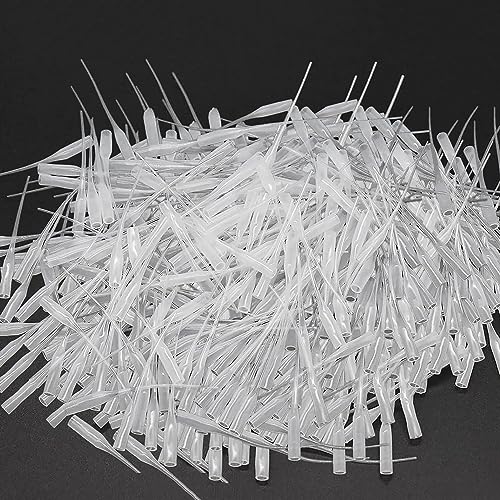 Kleber Micro Tips 1000 Stück Kleber Extender Applikator Spitzen für Sekundenkleber Kleber Feine Spitze Präzisionsapplikator Für CA-Flaschen Modellboote Gitarre Fret Slots DIY Handwerk