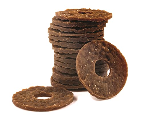 PetSafe Busy Buddy Kauringe aus Rohhaut für Hunde, Für Snackring-Spielzeuge von PetSafe geeignet, Größe A, 16 Stück