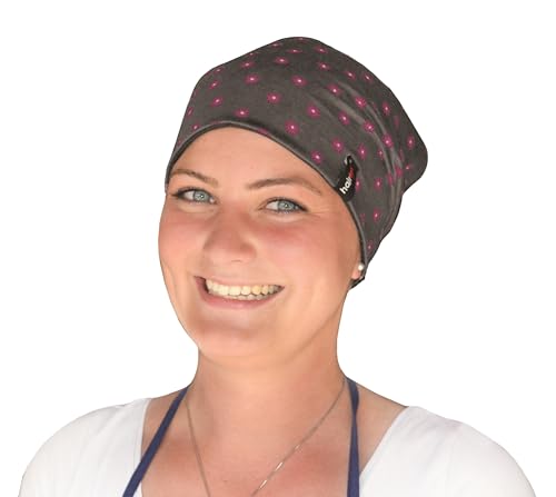 hairtex Stall-Beanie Unisex - Schützt vor Gerüchen - Wasserresistent, Schmutzbeständig, Atmungsaktiv Blümchen pink Einheitsgröße